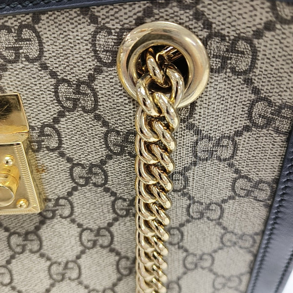 Padlock Small Monogram Coated Canvas Beige
