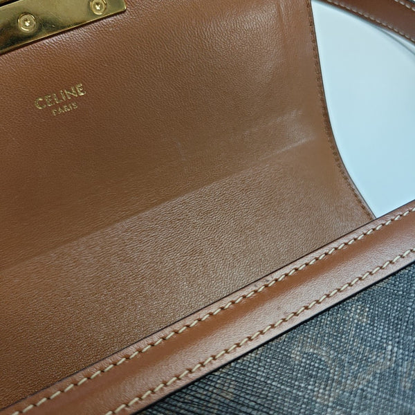 TRIOMPHE Small Coated Canvas Brown