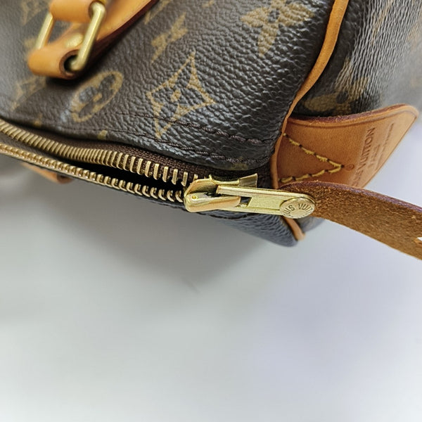 SPEEDY 30 Monogram Coated Canvas Brown