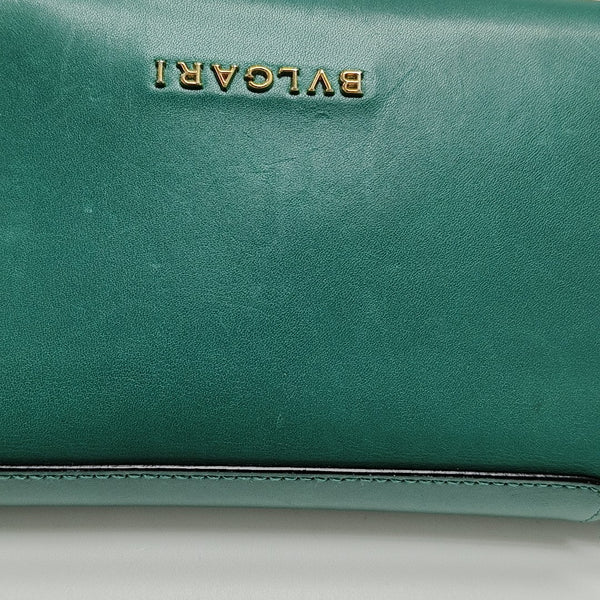SERPENTI FOREVER Calfskin Green Wallet