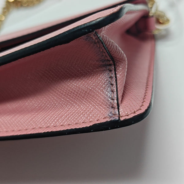 Saffiano Calfskin Shoulder Bag Pink