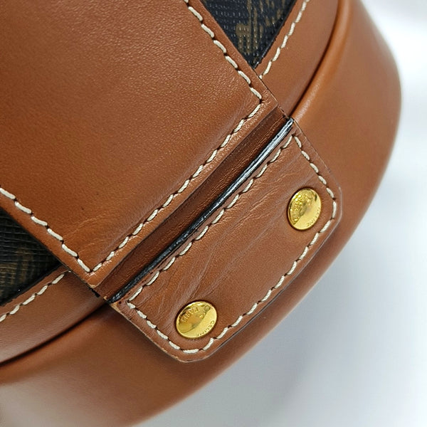Authenticated pre-owned TRIOMPHE Small Coated Canvas Brown - Crossbody Bag at Looply