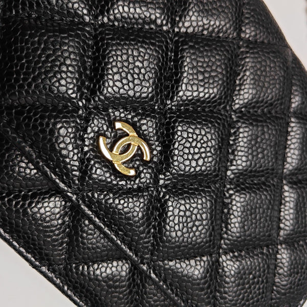 WOC Quilted Grained Calfskin Black