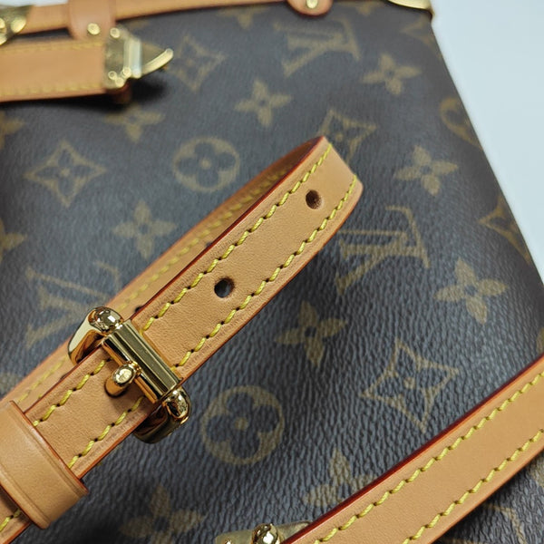 SIDE TRUNK MM Monogram Coated Canvas Brown