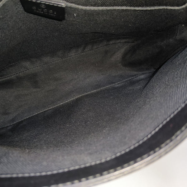 Monogram Coated Canvas Shoulder Bag Black