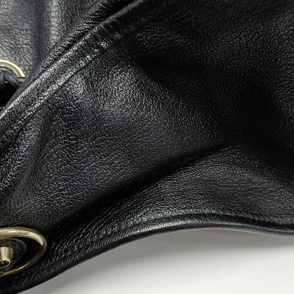 Classic Metallic Edge City Medium Lambskin Black