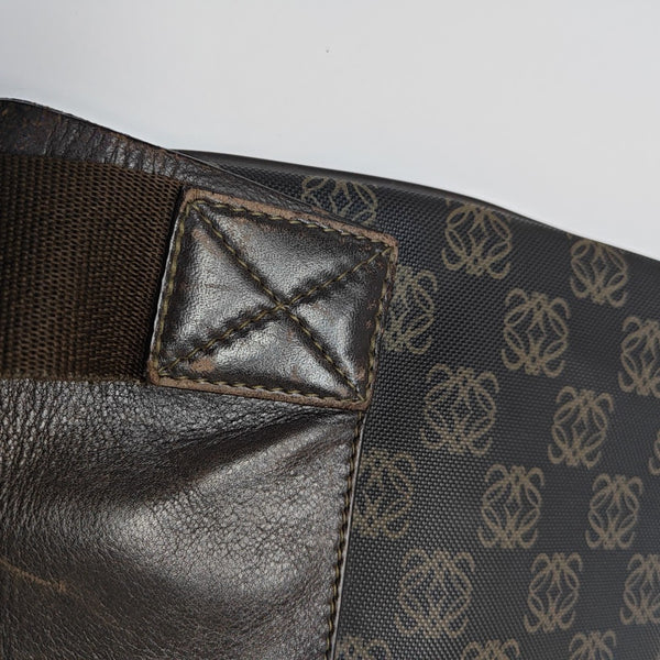 Coated Canvas Shoulder Bag Black