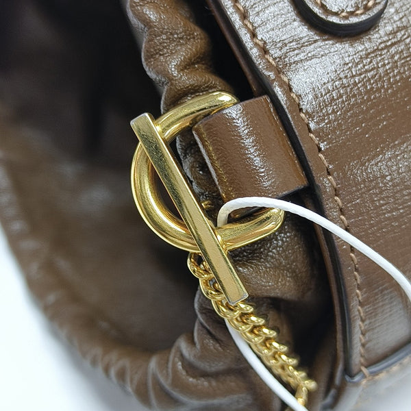 Horsebit 1955 Small Coated Canvas Beige