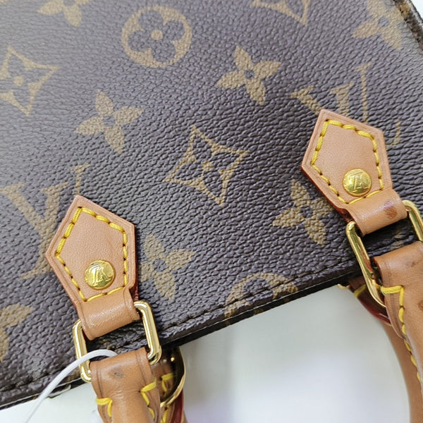 SAC PLAT Mini Monogram Coated Canvas Brown