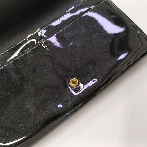 LOUISE Patent Leather Black Wallet
