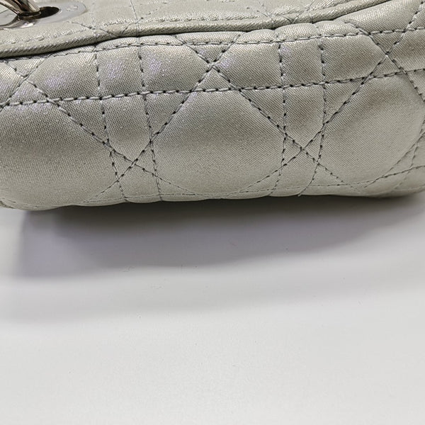 Lady Dior Mini Cannage Lambskin Gray