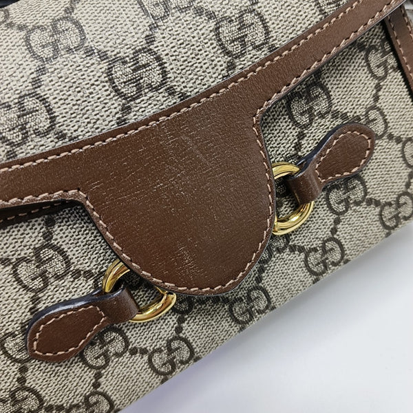 Horsebit 1955 Mini Monogram Coated Canvas Beige
