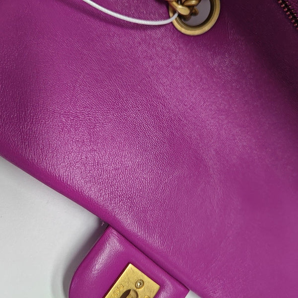 Authenticated pre-owned CLASSIC FLAP Quilted Lambskin Purple - Shoulder Bag at Looply