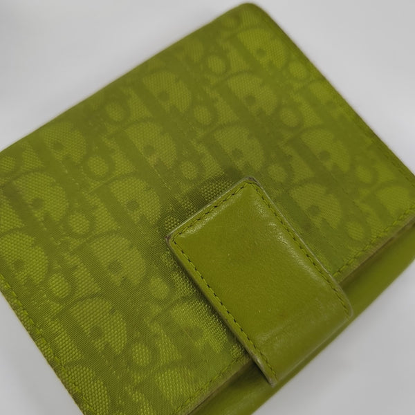 Oblique Leather Wallet Green