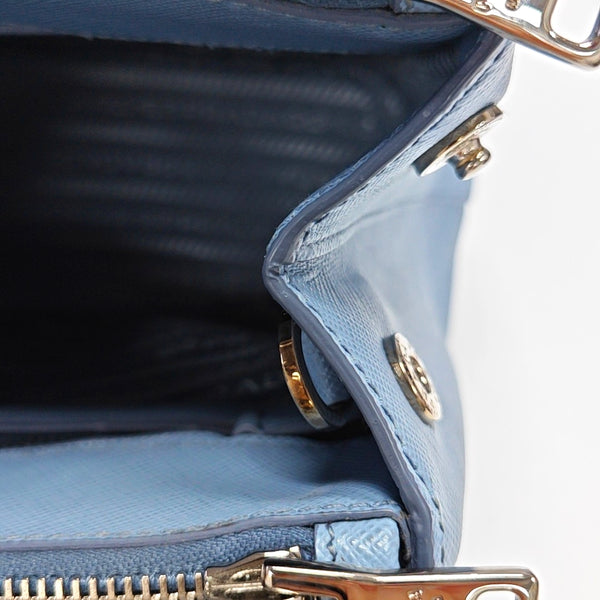 Galleria Small Saffiano Calfskin Blue