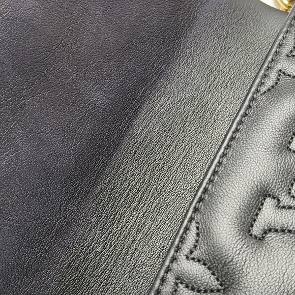 WALLET ON STRAP Monogram Calfskin Black