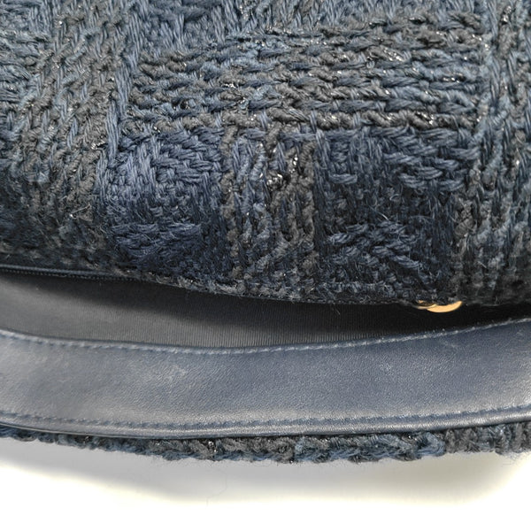 CHANEL 19 Small Quilted Fabric Blue