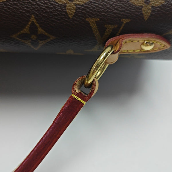 CLUNY MM Monogram Coated Canvas Brown