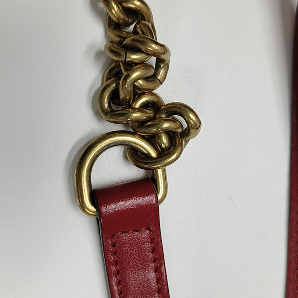 GG Marmont Small Quilted Calfskin Red