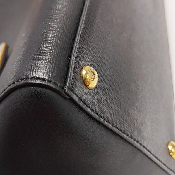 2 Jours Medium Calfskin Black