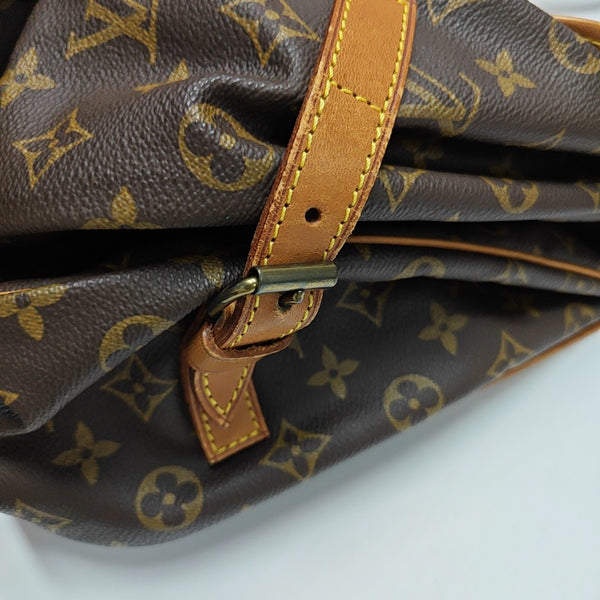 SAUMUR 35 Monogram Coated Canvas Brown