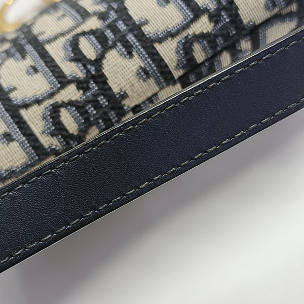 Saddle Mini Oblique Canvas Blue