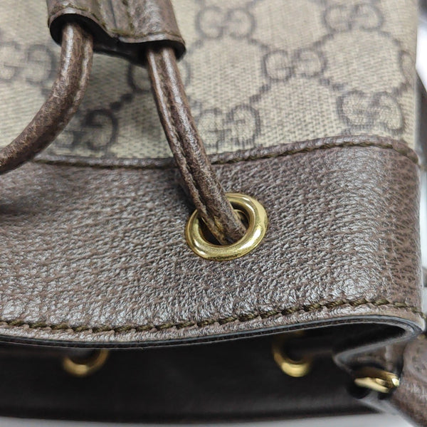 Ophidia Mini Monogram Coated Canvas Beige