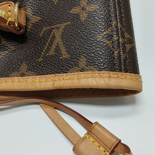 NEVERFULL MM Monogram Coated Canvas Brown
