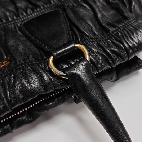 Quilted Lambskin Tote Bag Black