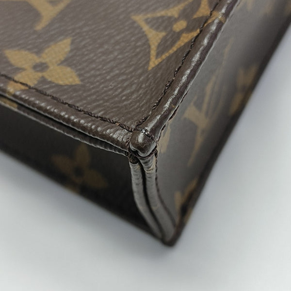 SAC PLAT Mini Monogram Coated Canvas Brown
