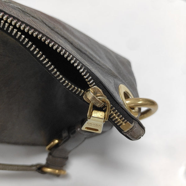 Calfskin Top Handle Bag Gray