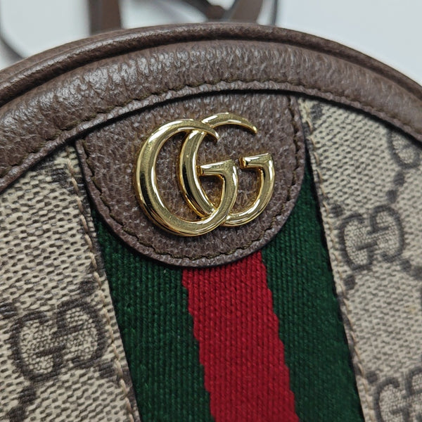 Ophidia Mini Monogram Coated Canvas Beige