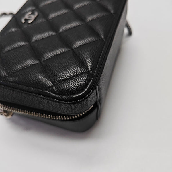 SURPIQUE Quilted Grained Calfskin Black