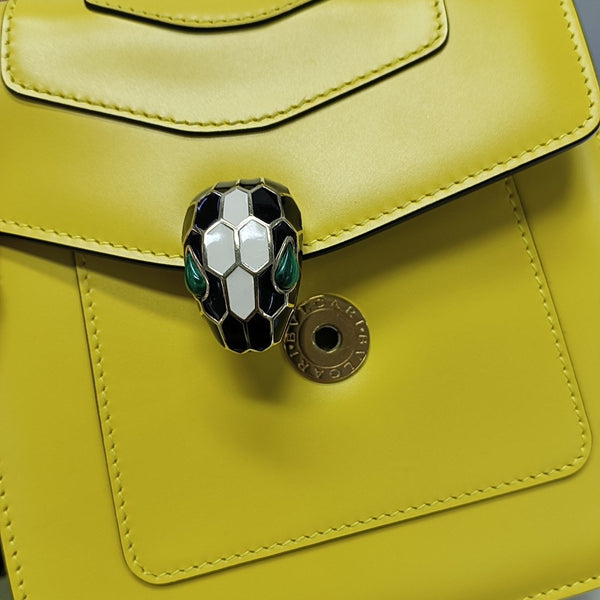 SERPENTI FOREVER Small Quilted Calfskin Yellow