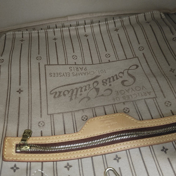 NEVERFULL GM Monogram Coated Canvas Brown