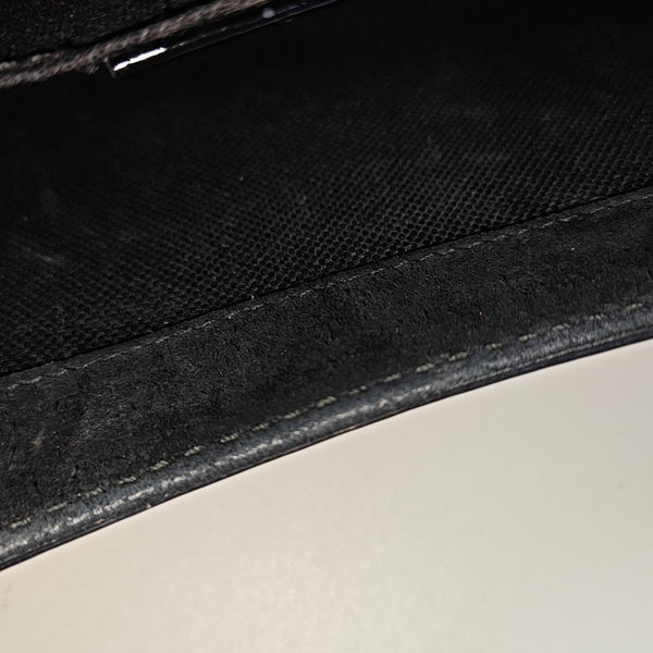Emily Chain Small Patent Leather Black