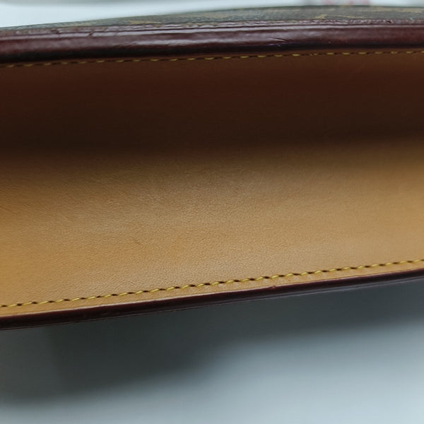 S LOCK Monogram Coated Canvas Brown