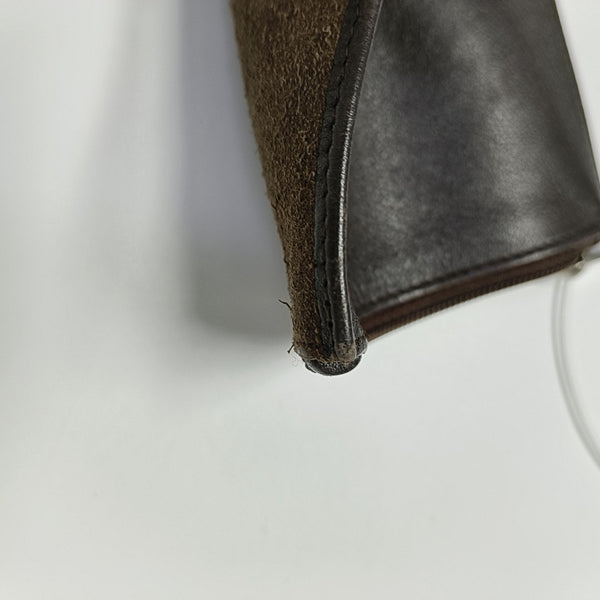Suede Coin Purse Brown