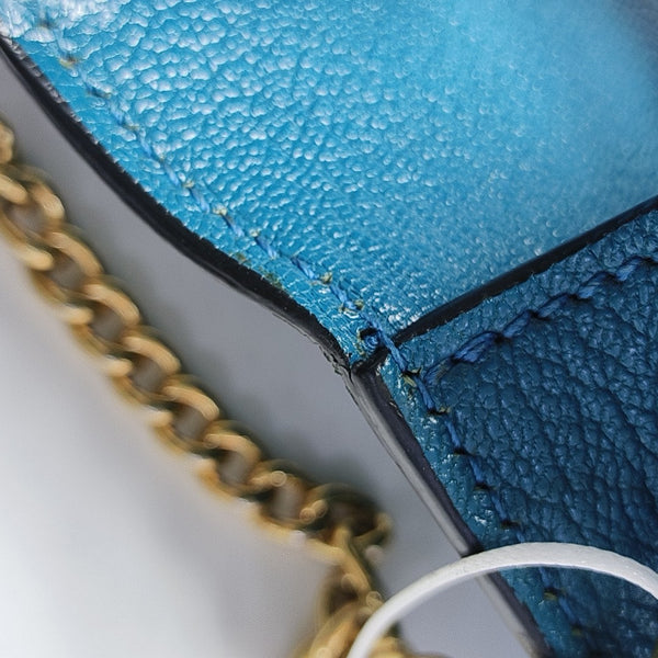 Calfskin Shoulder Bag Blue