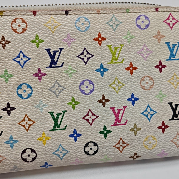 LV × TM ZIPPY Monogram Coated Canvas White Wallet