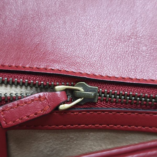 GG Marmont Medium Quilted Calfskin Red
