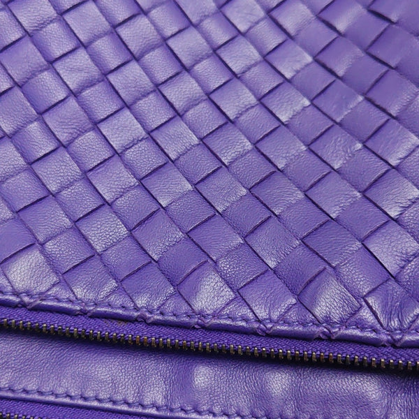 Calfskin Top Handle Bag Purple
