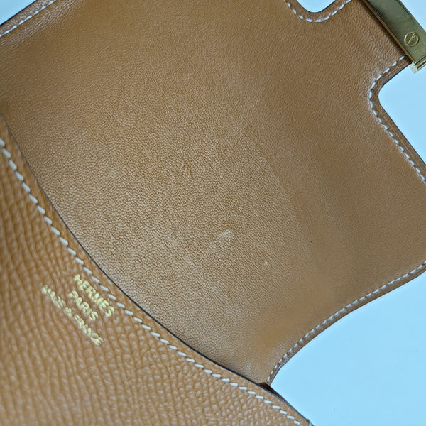 Constance Slim Epsom Brown Wallet