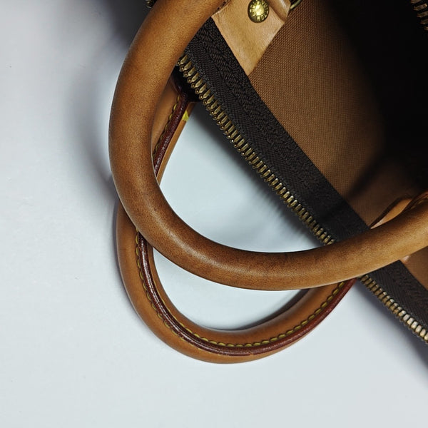 KEEPALL 45 Monogram Coated Canvas Brown