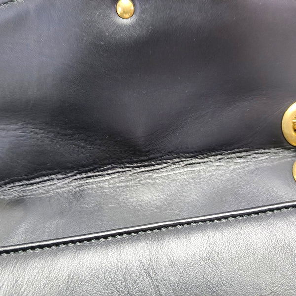 GG Marmont Medium Quilted Calfskin Black