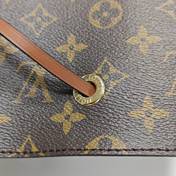 NÉONOÉ MM Monogram Coated Canvas Brown