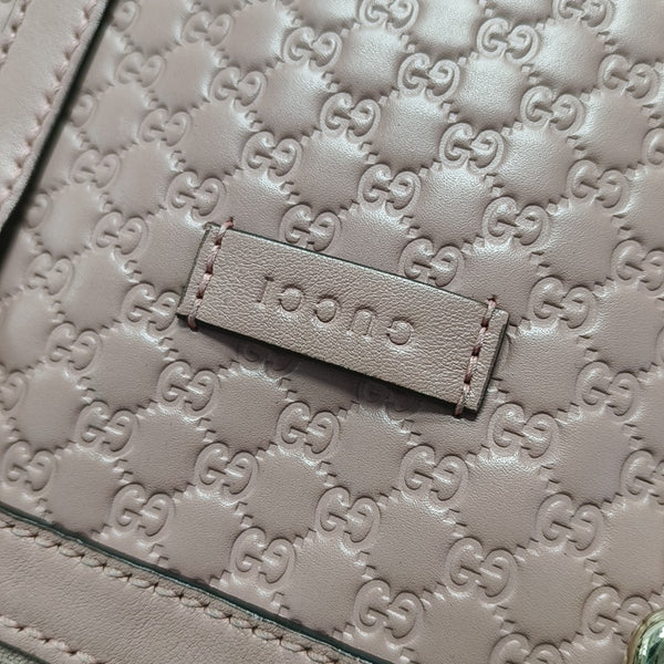 Microguccissima Monogram Calfskin Beige