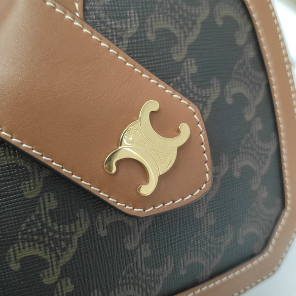 TRIOMPHE Mini Coated Canvas Brown