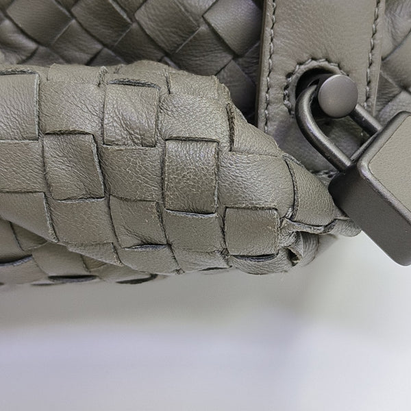 Lambskin Top Handle Bag Gray