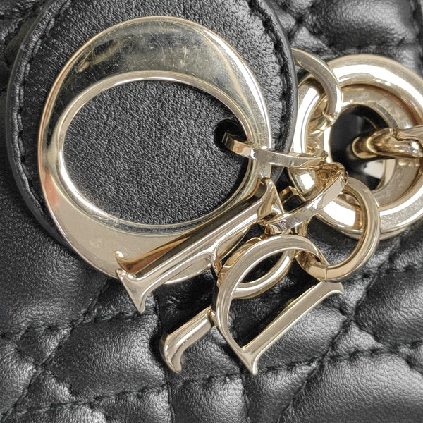 Lady D-Joy Super Mini Cannage Lambskin Black